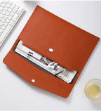 Faux Leather Document Bag, Business Information Bag, A4 Folder, School and Office Supplies, Storage Bag