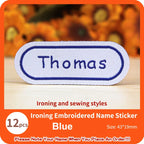 Custom Thermal Embroidery Iron Name Tag Sticker Personalized Washable Sewing Clothing Children Stickers Clothes Babysuit Labels