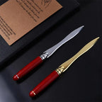 1pcs Wood Handle Letter Opener Stainless Steel cut paper Split file envelopes