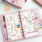 A6 Cute Loose-leaf Colorful Refill Inner Page Line Blank Grid Inner Page Inside Paper Stationery