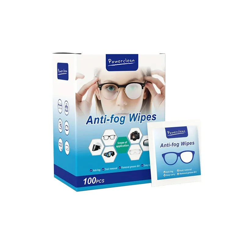 100Pcs/1-5Box Glasses Cleaner Wet Wipe Disposable Anti Fog Misting Dust Remover Cleaning Lens Wipes Sunglasses Phone Screen