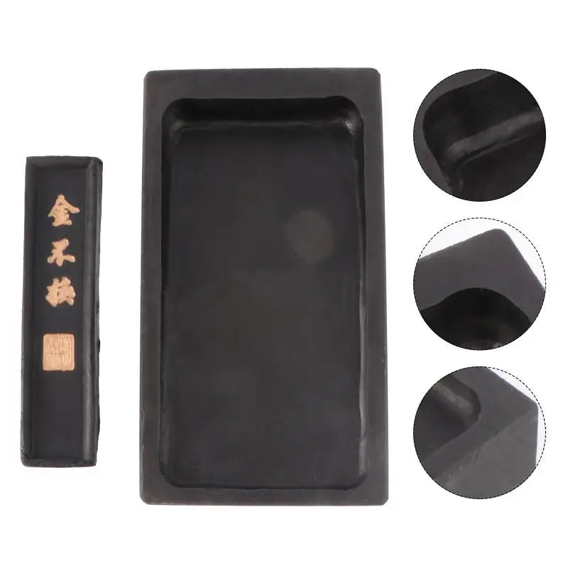 Ink Stone Inkstone Calligraphy Painting Chinese Traditional Grinding Inkstick Block Stickcontainer Practice Suzuri Pad Inkslab