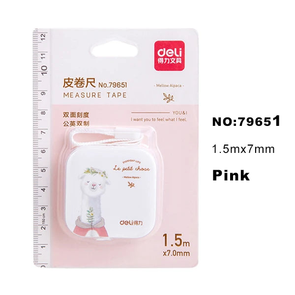 Deli 1.5m 2m Measure Tape Double Scale Body Sewing Flexible Ruler for Kids Aldult Height Waist Measuring Tailor Craft Soft Ruler