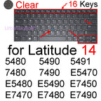Keyboard Cover for Dell Latitude 14 7440 7450 7400 7404 7410 7414 7420 7424 7430 7480 7490 2 in 1 Silicone Protector Skin Case