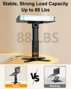 Oatsbasf Metal Desktop Laptop Holder Riser Computer Stand Height Adjustable Portable Laptop Table Stand for 11-17.3" Device