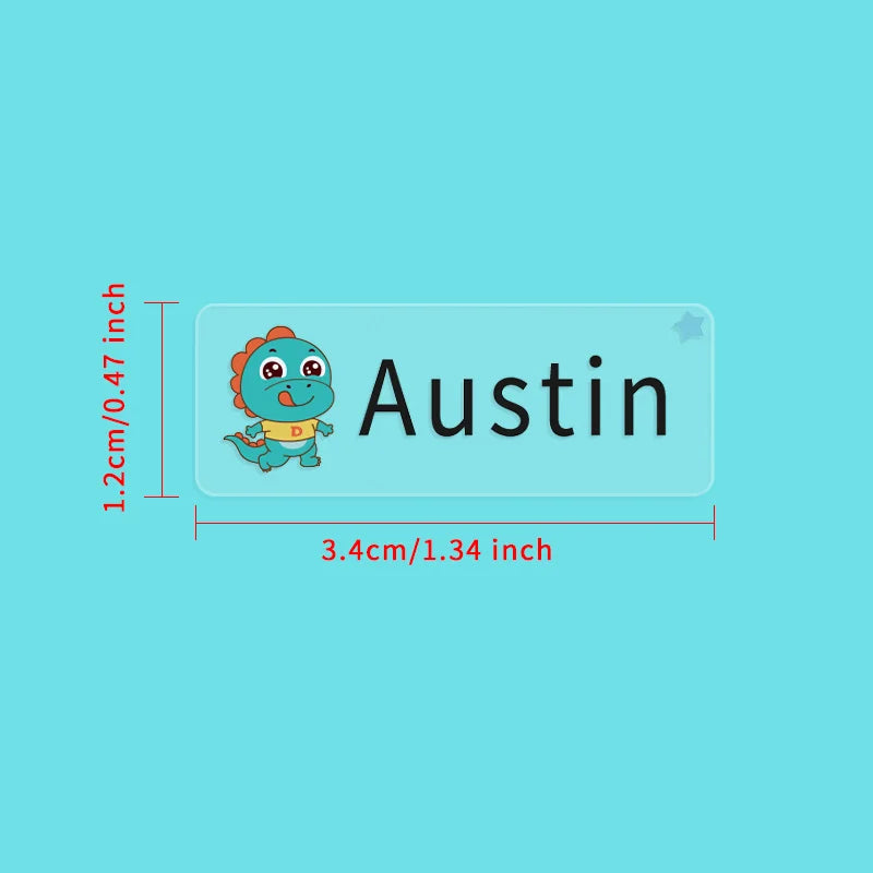 ‌Personalized Waterproof Name Stickers for School - Custom Tags for Kids, Lunch Boxes & Water Bottles,Multilingual Labels‌