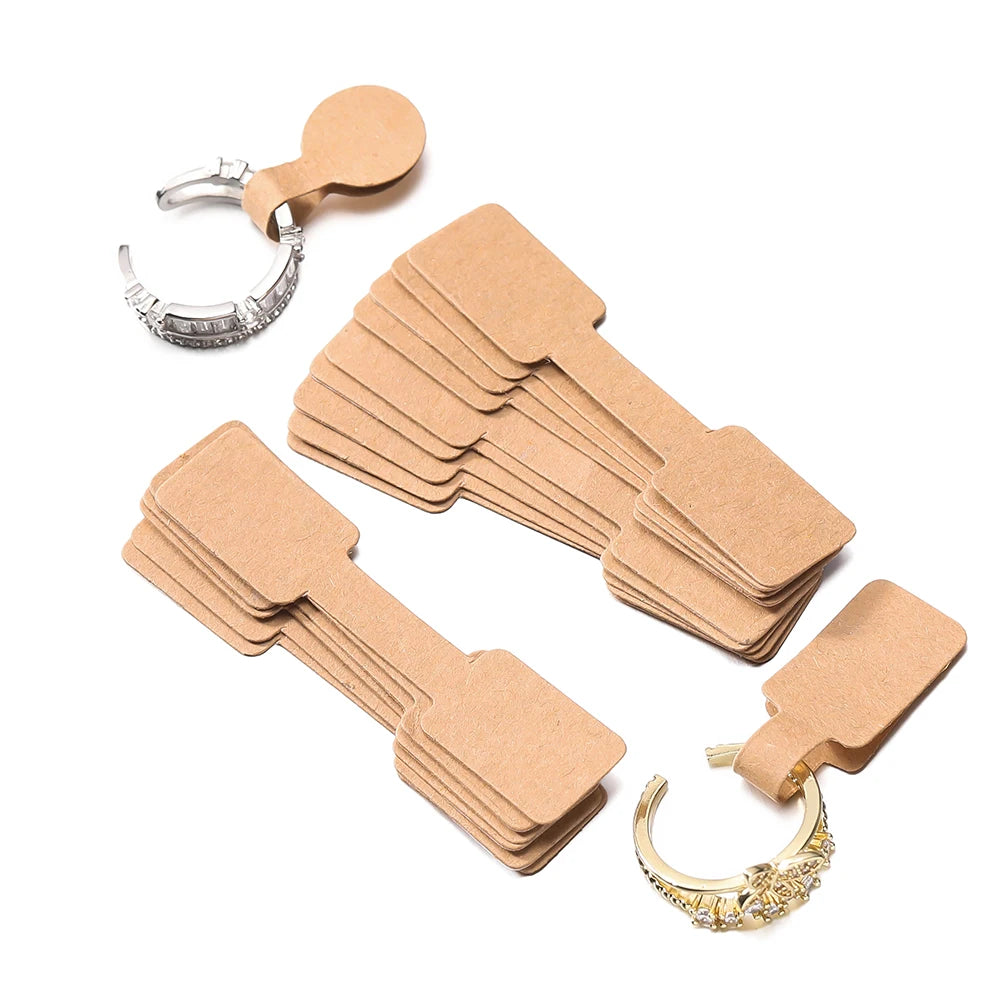 100pcs Jewelry Price Tags Sticker Label for Necklace Ring Earrings Repair Card Small Business Display Packaging Material