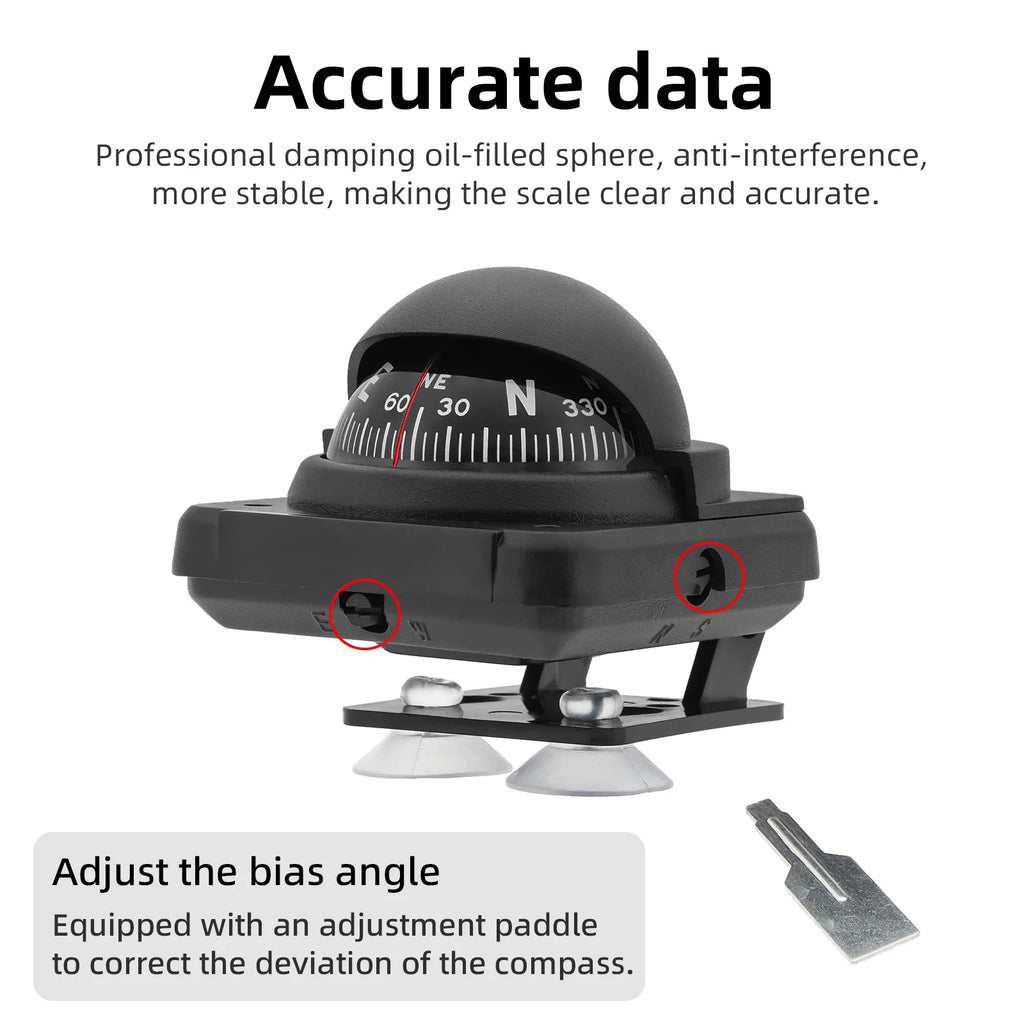 Multifunctional Compass Portable Compact Navigation Device Universal Outdoor High Precision Compass For Car Boat Moto Bicycle