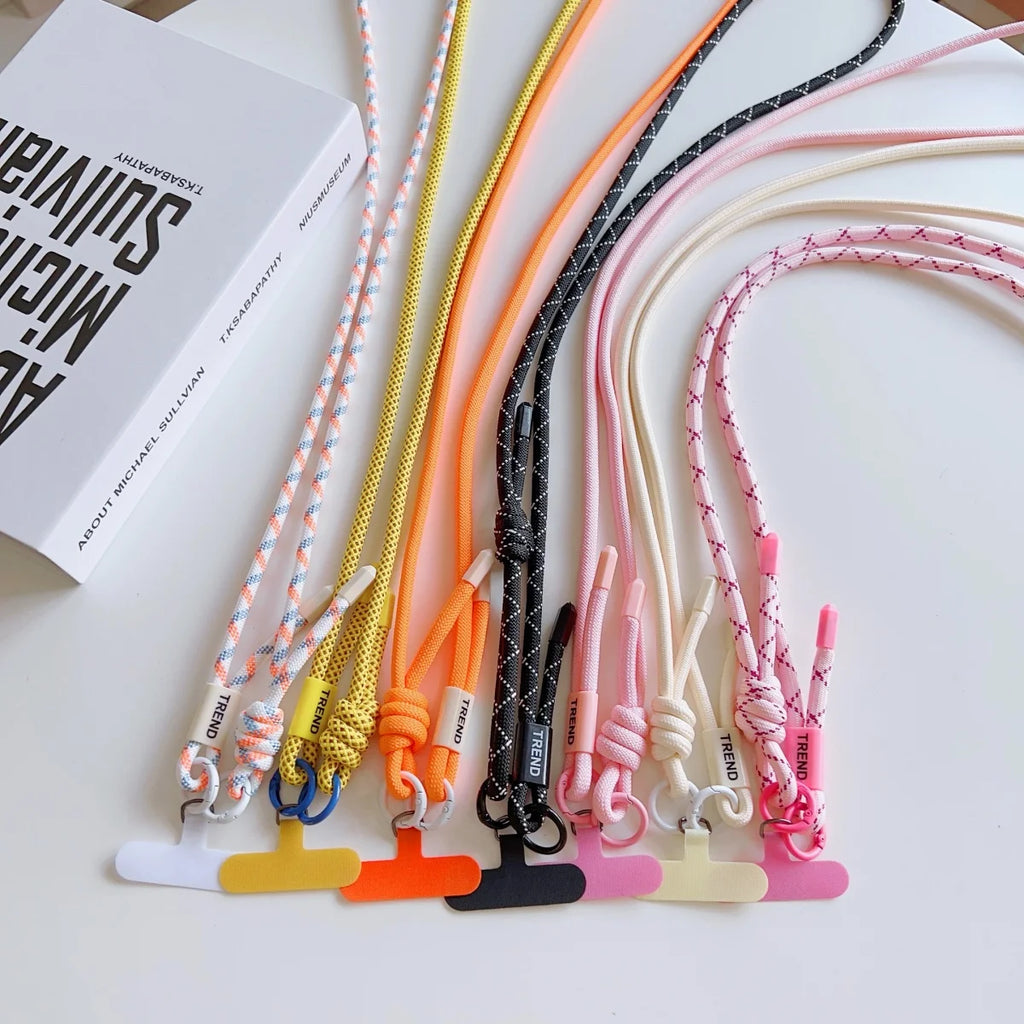 1Pc Universal Long Phone Lanyard Length Adjustable Neck Hanging Rope Crossbody Rope With Phone Case Connection Clip