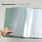 A4 Side-Loading Document Folder Multi-Layer Transparent  Organizer Paper Holder Sheet Music Binder with Dividers 20/30/40/60Page