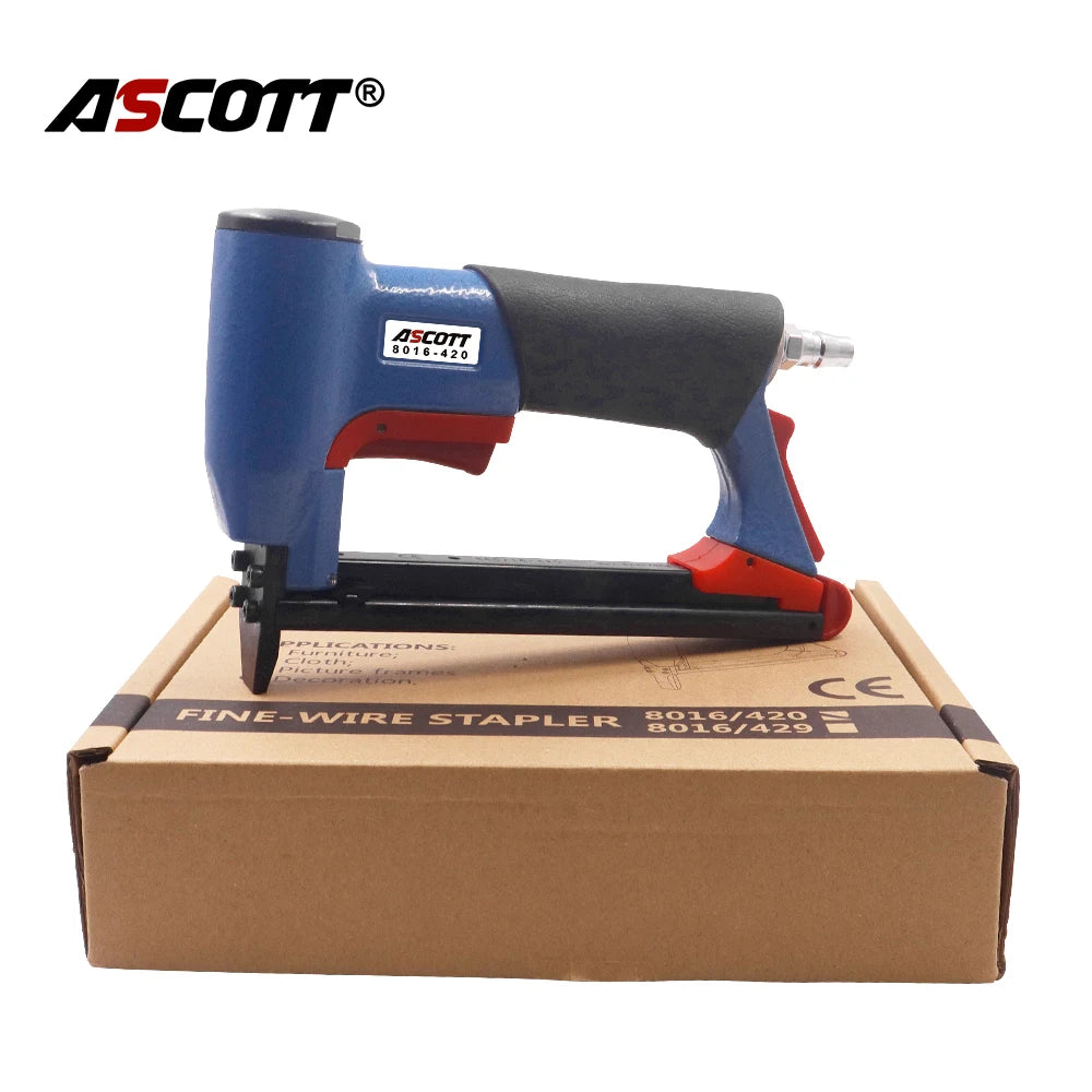 21 Gauge Pneumatic Upholstery Stapler 12.8mm Width Crown Air Stapler Gun for Furniture Woodworking and DIY Projects Nailing Gun