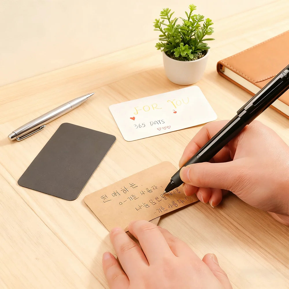 100pcs/Box Blank Kraft Paper Cards Mini Note Message Cards or Craft DIY Business Thank You Gift Label Learning Card 5x9cm