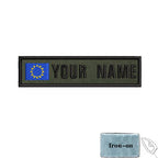 1PC 10cmX2.5cm Custom Name Flag Patch Stripes Badge Iron On Or Hook Loop Estonia Austria Bulgaria Hungary Romanian Ireland green