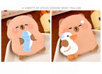 4 books 240 pages Capibala self-adhesive sticky notes for students, cute messages, white sticky notes, capybara office logs