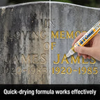 Gravestone Repair Pen 20g, Fade-Resistant, Tombstone Inscription Restoration, Restores Faded Engravings, Anti-Weathering, Gold-Plated Marking Pen