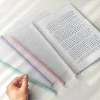 5Pcs Gradient Pull-out Clip Teardrop-shaped A4 Transparent Folder Pull-out Clip Resume File Folder Approval and Submission