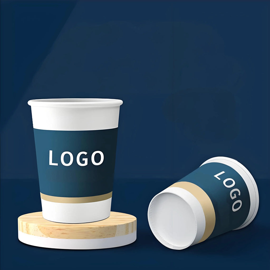 100pcs 250ml disposable paper cup with customizable logo personalized coffee paper cup for event and party, Company Hospitality