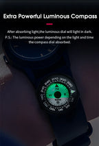 KanPas Mini Buttoncompass with Turnable Bezel/Watchband Compass /Powerful Luminous Compass/Silicone Base A-18-LH