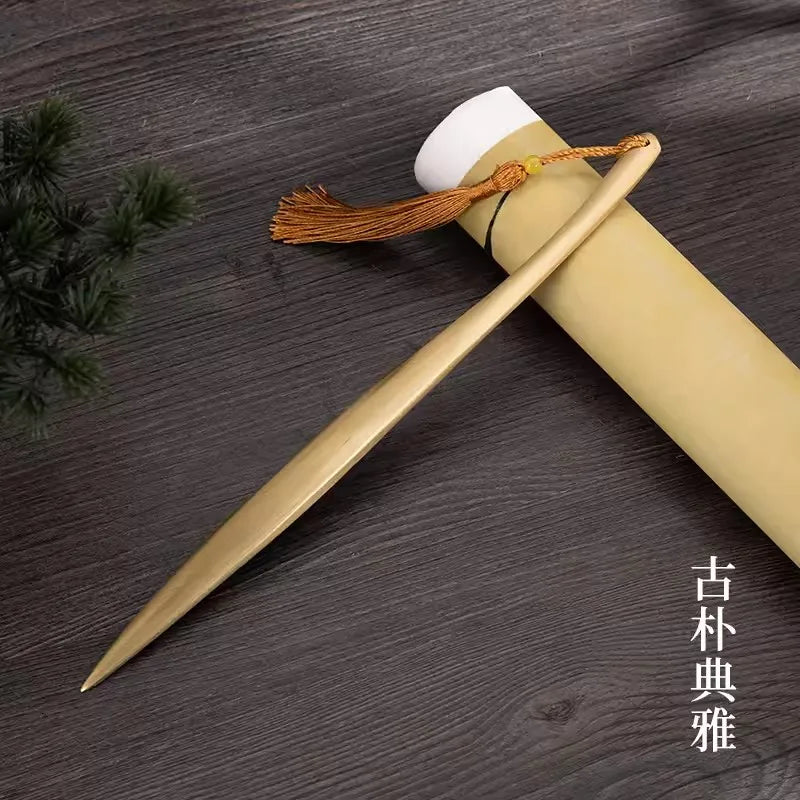 Vintage Brass Xuan Paper Cutter Rice Paper Calligraphy Painting Supplies Creative Envelope Opener Letter Opener
