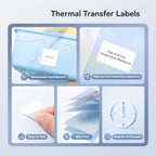 50x30mm Waterproof Fade Resistant Thermal Labels for M110 Printer, Self-Adhesive Stickers for Address, Shipping & Retail Shelf