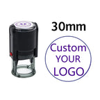 Custom Self-Inking Stamp 25/30/40/50mm Round LOGO Design Personalized Text Press-type Inking Stamp for Wedding Invitation Envelo