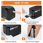 EAGLE Automatic Electric Stapler Set with Staple Remover & 1000 Staples 20-Sheet Capacity Desktop Stapler for Office School Use