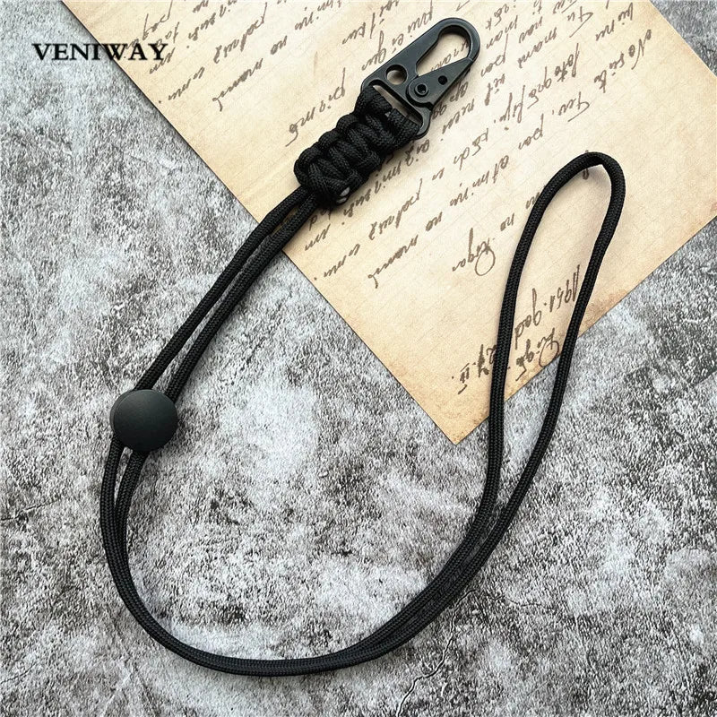 Lanyard Heavy Metal Keyring Adjustable Keychain Handmade Credential Holder Mobile Phone Hanging Neck Strap Anti-lost Key Chain