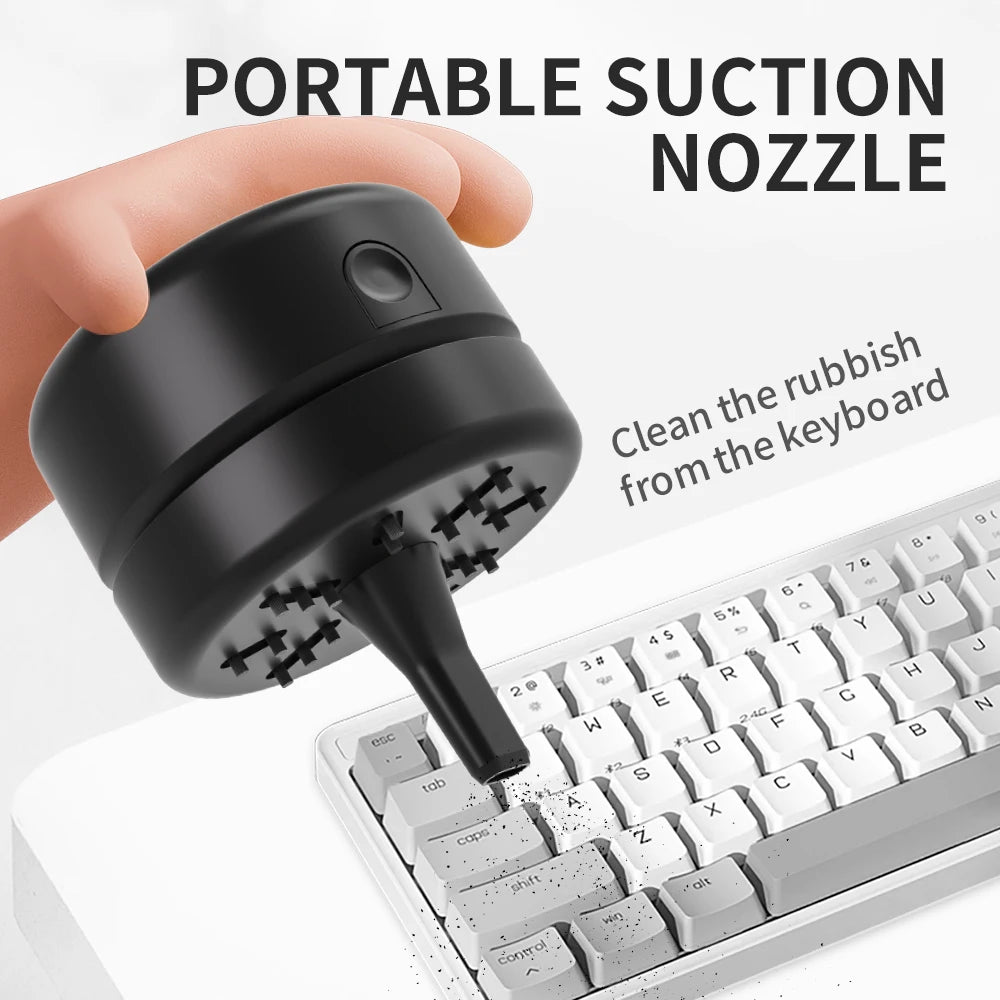 Cordless Mini Desk Vacuum Cleaner Portable Keyboard Cleaner Desktop Dust Sweeper for Home Office Table Crumbs