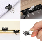 12Pcs/1BOX Binder Clip Clamps Long Tail Combination Folder Bookmark Paper Ticket Clips Effortless School Office Supplies