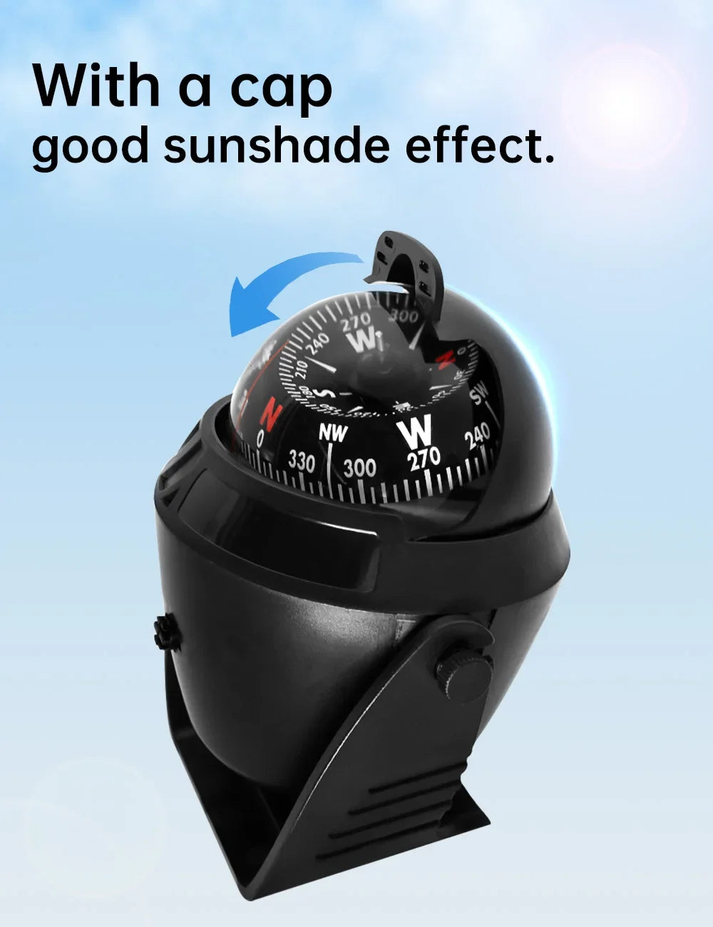 Marine Boat Navigation Compass Sea Position Pointer Waterproof Pivoting Compass Navigating Tools Sailing Tool Boat Accessories