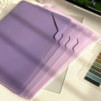Creative Large Capacity File Folders Waterproof L-Shaped File Organizer Plastic Sorting Storage Document Bag For Student