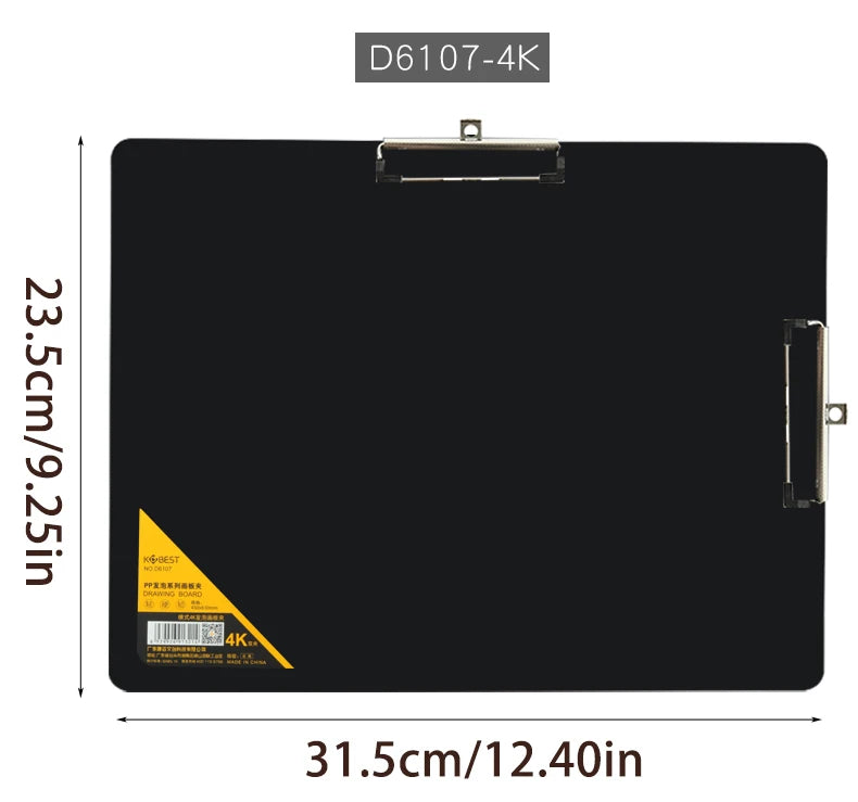 A3 Horizontal Waterproof Sketch Clipboard for Beginners - 4K Vertical Sketch Board for Drawing, 8K Writing Board for Adults