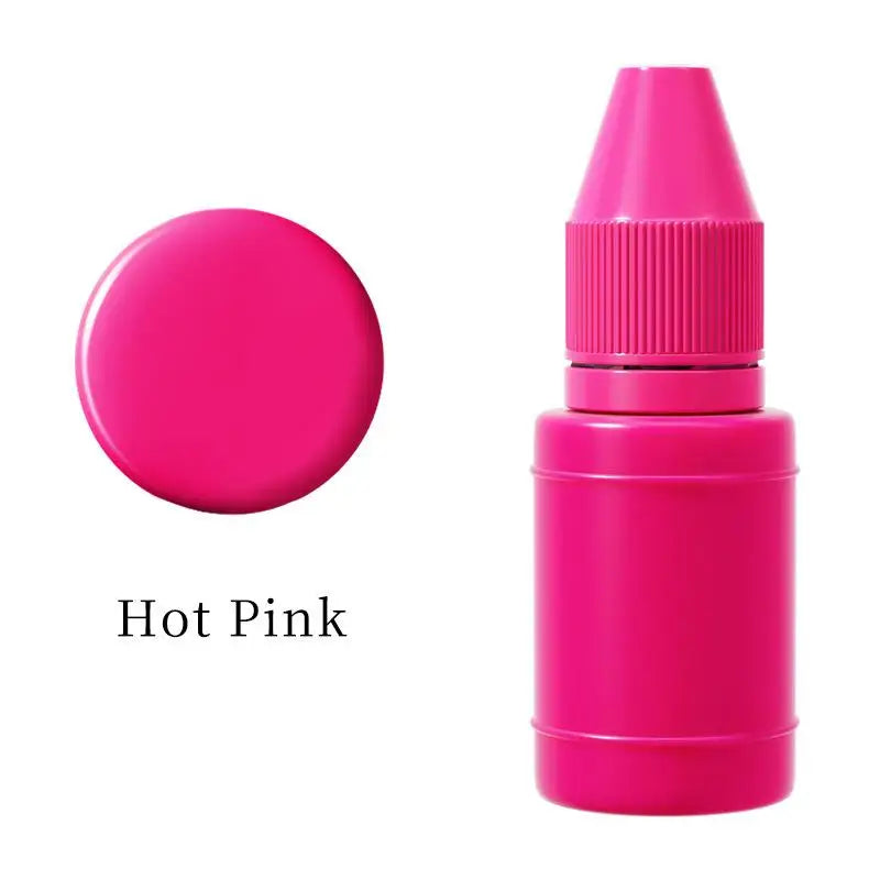 10ml Self-Inking Colorful Ink for Photosensitive Stamp Refilling Ink Red Green Blue Black Orange Rose red Chocolate Coffee White