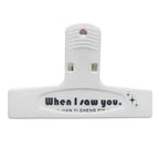 1pcs When I Saw You White Paper Clip Large Binder Clips Diary Page Marker Office School Binding Tools Bag Accessories A7871