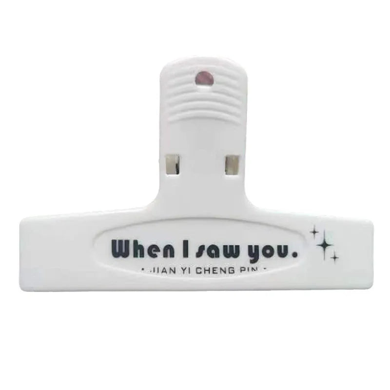 1pcs When I Saw You White Paper Clip Large Binder Clips Diary Page Marker Office School Binding Tools Bag Accessories A7871