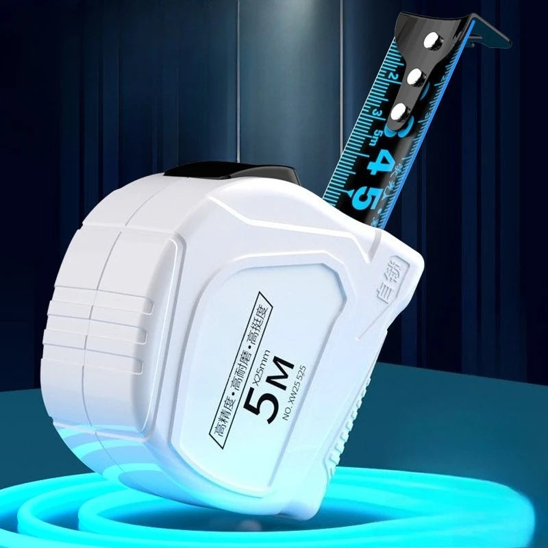 Classic Blue Light Self-Locking Steel Tape Measure 5m/7.5m/10m for Ultra Wide and Ultra Thick Decoration Construction