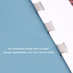 Push Stapler Binder Clips Paper Clamps Desktop Stapler Reusable Creative Stapler and Sraple Pins School Office Binding Supplies