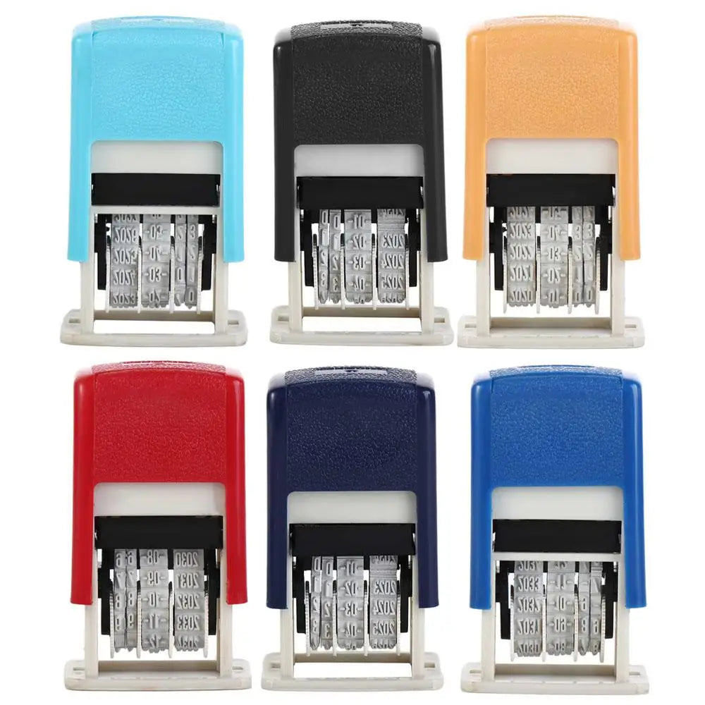 DIY Handle Account Date Stamps Stamping Automatic Ink Return Mini Self-Inking Stamps For Office Supplies Date Wheel Stamp