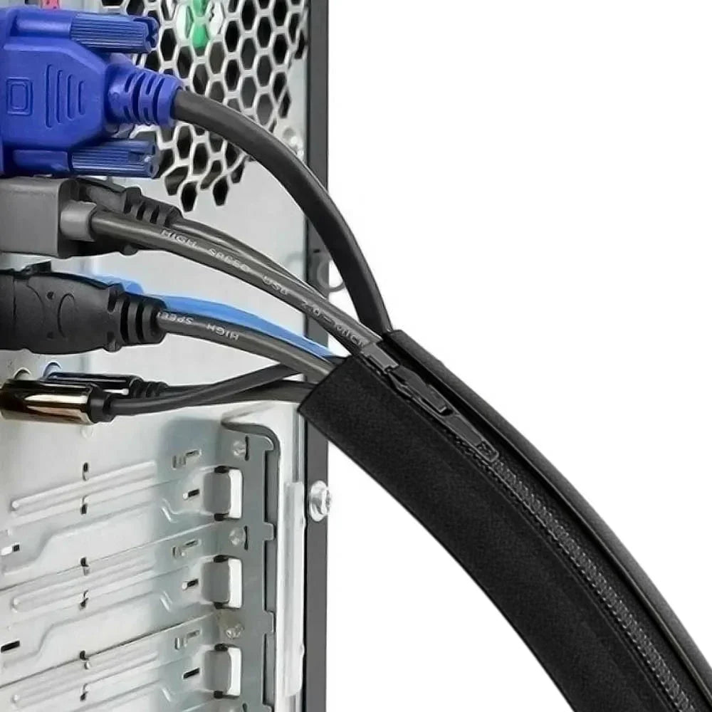 3/1PCS Zipper Cable Sleeve Reusable Cord Organizer Cable Management Protector for Computer TV Wire Cord Organizers 50cm