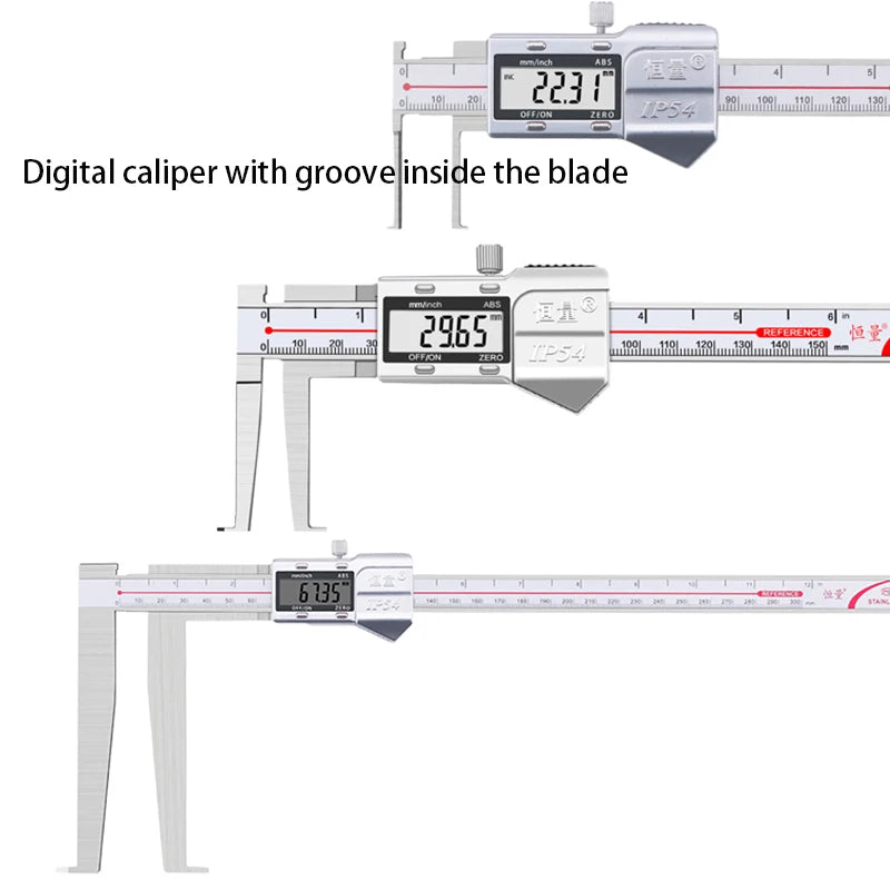 5-150mm Inner Groove Electronic Caliper Inner Diameter Outer Groove Inner Hole Measurement Tool Inner Hole Vernier Caliper