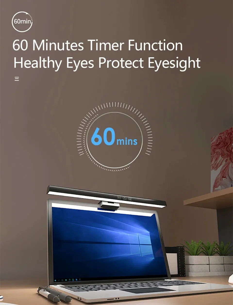 LED Desk Lamp Monitor Light Bar PC Computer Dimmable Screen Light 33cm 50cm Office Study Reading Hanging Table Lamp USB Powered