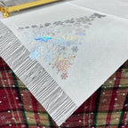 16pcs 33 * 33cm 2Layer Hot Selling Hot Stamped White Christmas Tree Napkins Christmas Disposable Table Mat DIY Decoupage Paper