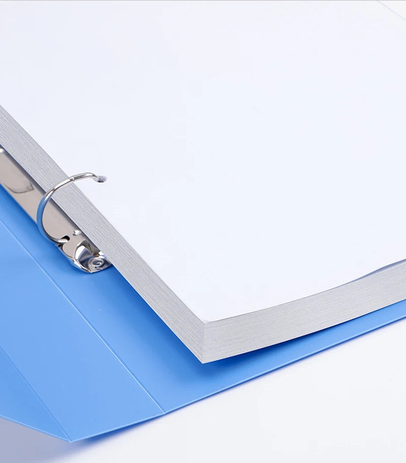 2-ring File Binder File Folder A4 Binder Folder Cover Office Document Organizer Can Hold 200 Sheets Test Paper Desk Organizer