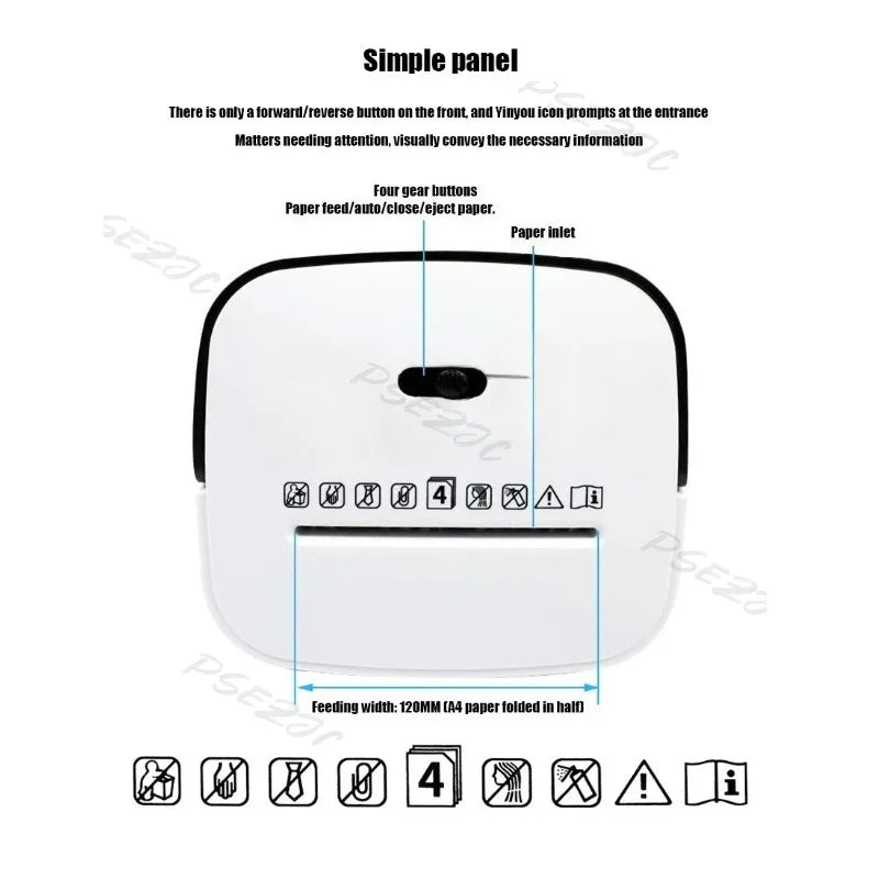 Small Electric Office Automatic Confidential Shredder for Household and Confidential Documents Shredder
