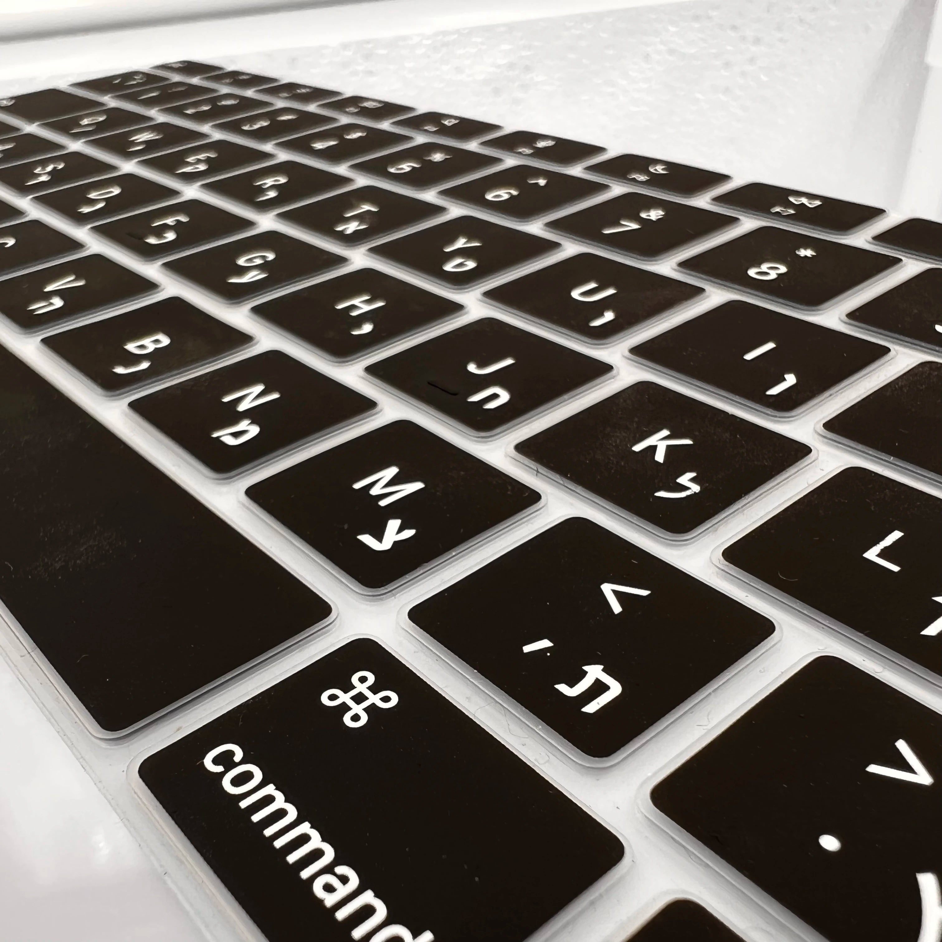 Hebrew Israel  Keyboard Cover for Macbook Pro14 A2442 Air13.6 M2 A2681 Pro13 M1 A2338 A2289 Waterproof Silicone protective film