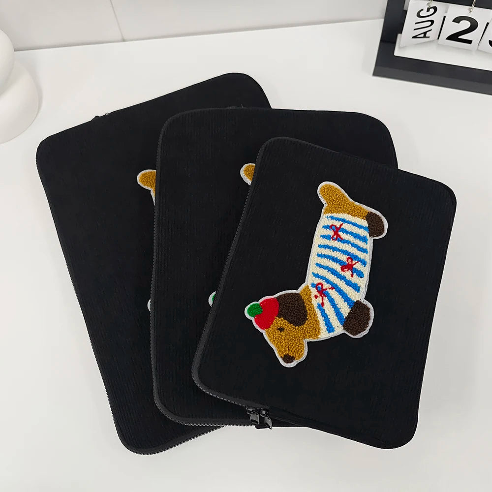 Cute Dogs Laptop Sleeve Bag 13-14 15-16 Inch Dachshund Pet Protective Computer Cases Laptop Cover 9.7-11 in Tablet Travel Cover