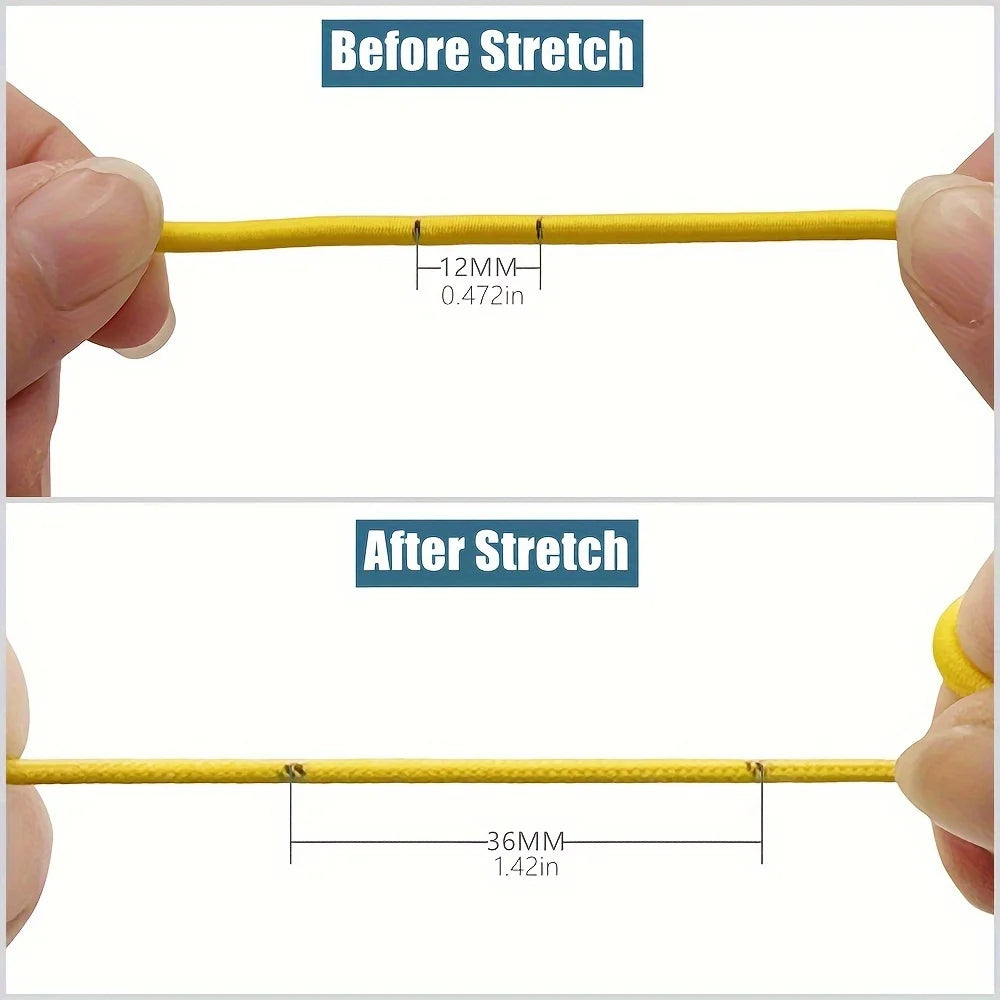 3 Yards 3mm Round Elastics Bungee Shock Cord Elastic Rope Rubber Band Strap String Cordon Shoelaces Sewing Accessories