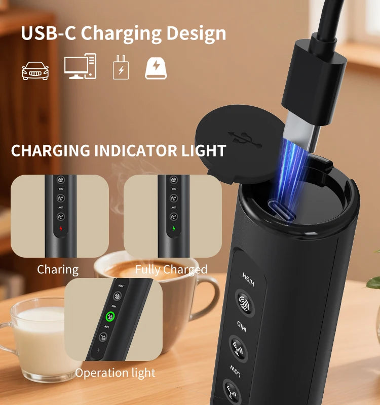 Wireless Electric Mini Milk Frother Coffee Whisk Portable Egg Beater Blender Kitchen Cooking Stirrer Cappuccino Coffee Maker