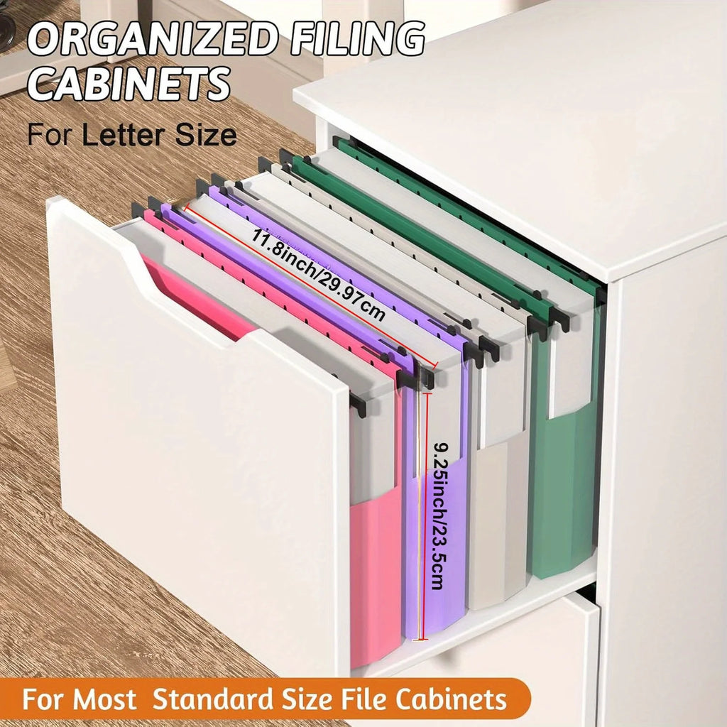 6 Pcs Plastic Oversized Hanging Folders Letter Size, Reinforced Hanging Folders, Expandable Design on Both Sides