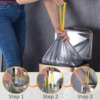 5/10/15/20 Rolls Drawstring Trash Bags for Kitchen Trash Can Thicken Large Capacity Garbage Bag Plastic Home Dustbin Storage Bag